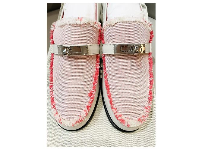 Hermès Ballerinas aus Stoff mit Fransen-Detail Gr. 37 Mehrfarben - Ansicht 3