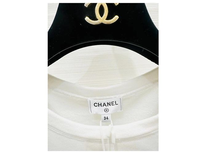 Top Chanel de algodón de manga corta con detalle bordado Multicolor - vista 2