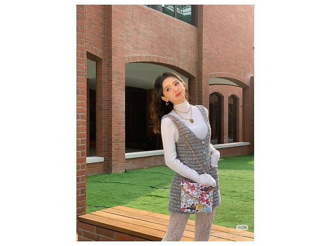 Mono Chanel de Algodón con Rayas Gris Talla 38 Multicolor - vista 9