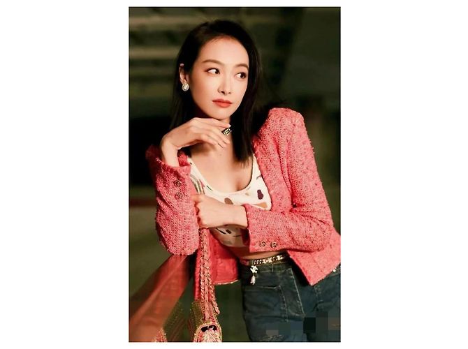 Chaqueta Chanel de tweed rosa talla 38 Multicolor - vista 2