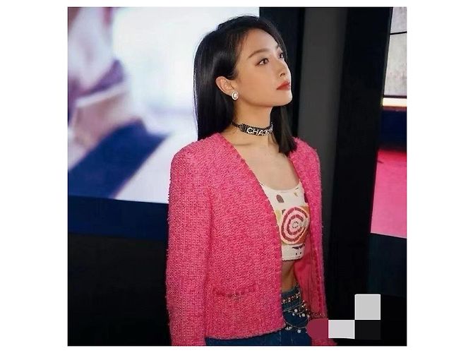 Chaqueta Chanel de tweed rosa talla 38 Multicolor - vista 3