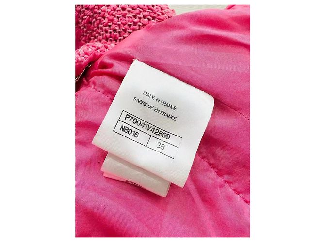 Chaqueta Chanel de tweed rosa talla 38 Multicolor - vista 9