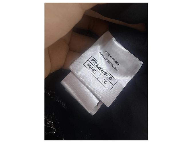 Chanel Tweed Kleid mit Kamelienmotiv Größe 36 Mehrfarben - Ansicht 5