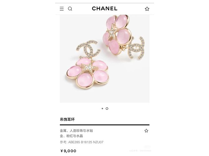 Orecchini Chanel di Perle Rosa Logo Double-C Multicolore - vista 5