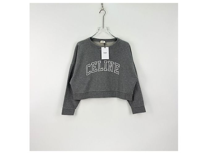 Céline Strickpullover aus Baumwolle Grau M Mehrfarben - Ansicht 3