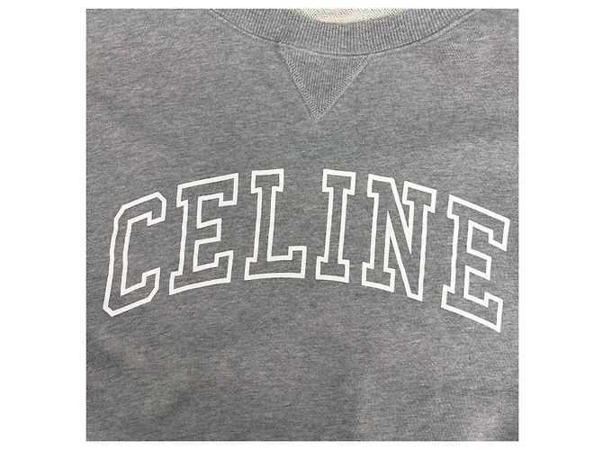 Céline Strickpullover aus Baumwolle Grau M Mehrfarben - Ansicht 8