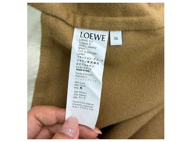 Cappotto Loewe in cashmere kaki Multicolore - vista 6