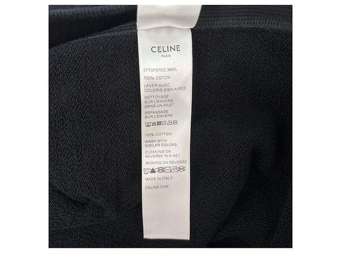 Céline Strickpullover aus Baumwolle schwarz Mehrfarben - Ansicht 7