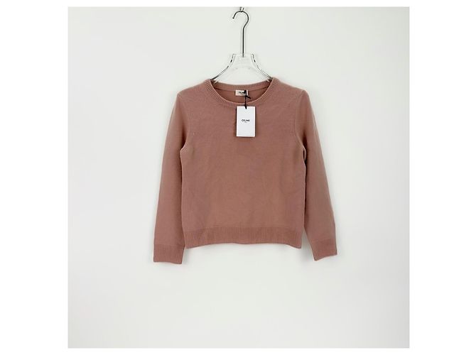 Jersey de punto de cashmere rosa Céline Multicolor - vista 3