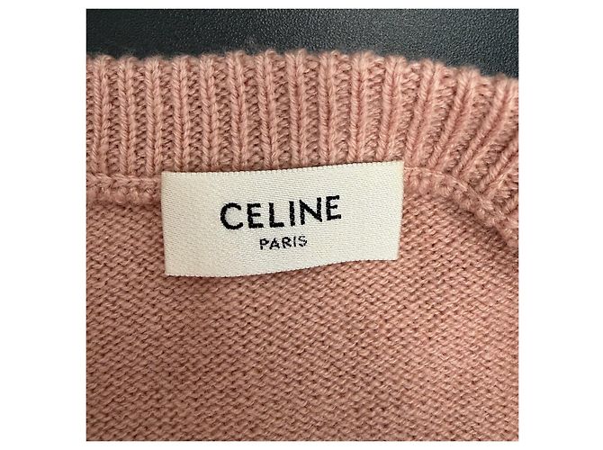 Jersey de punto de cashmere rosa Céline Multicolor - vista 5