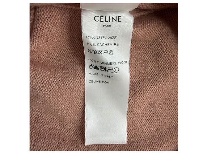 Jersey de punto de cashmere rosa Céline Multicolor - vista 7