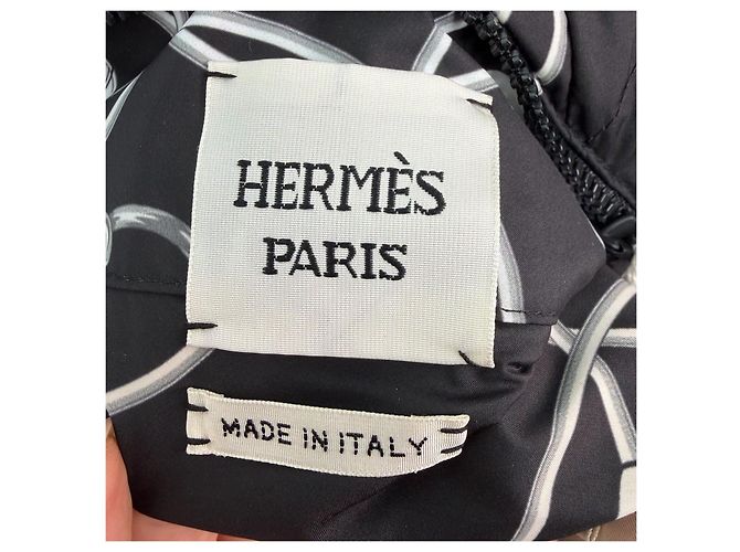 Top Hermès Negro de Poliamida Multicolor - vista 5