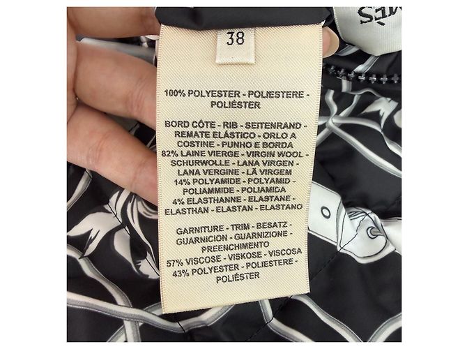 Top Hermès Negro de Poliamida Multicolor - vista 6