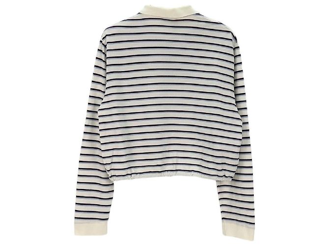 Top Prada de algodón blanco a rayas Multicolor - vista 2
