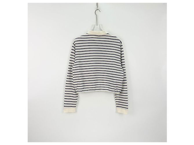 Top Prada de algodón blanco a rayas Multicolor - vista 4
