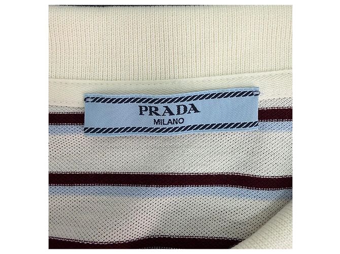 Top Prada de algodón blanco a rayas Multicolor - vista 5
