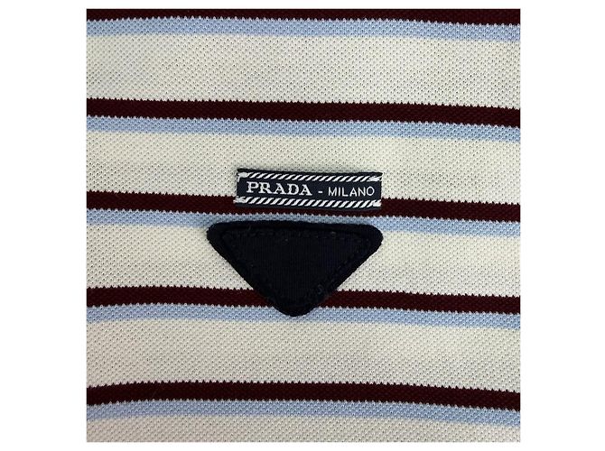 Top Prada de algodón blanco a rayas Multicolor - vista 8