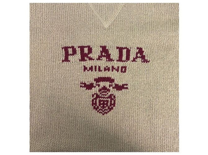 Pull Prada en laine kaki Multicolore - vue 8