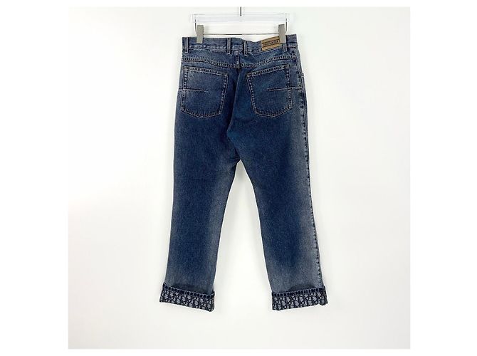 Autre Marque Dior Hose Navy Denim mit Monogramm Print Mehrfarben - Ansicht 4