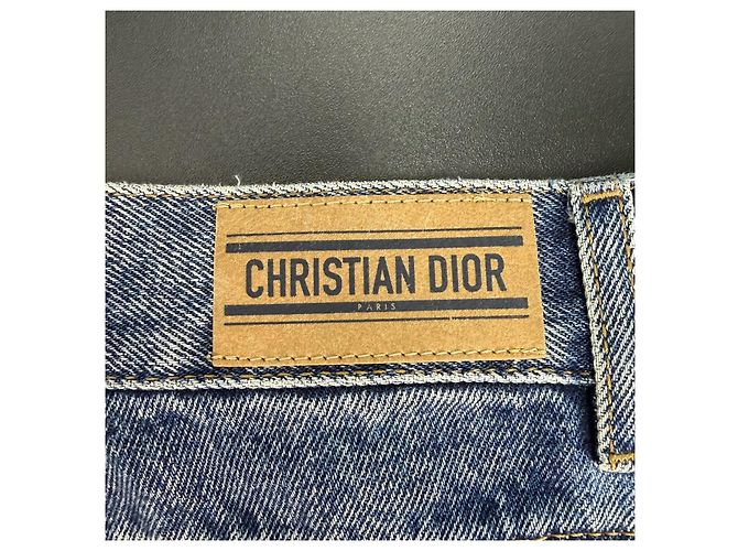 Autre Marque Dior Hose Navy Denim mit Monogramm Print Mehrfarben - Ansicht 7