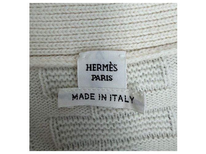 Jersey de lana Hermès Blanco Multicolor - vista 5