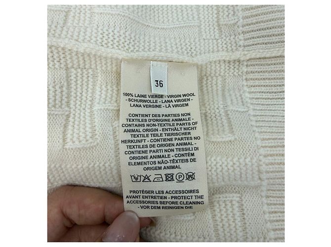 Jersey de lana Hermès Blanco Multicolor - vista 6