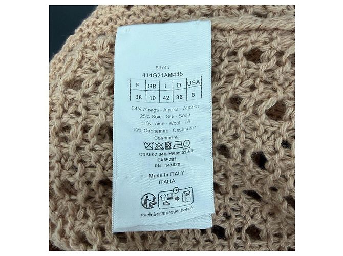 Autre Marque Malha Dior de lã castanha Multicor - vista 6