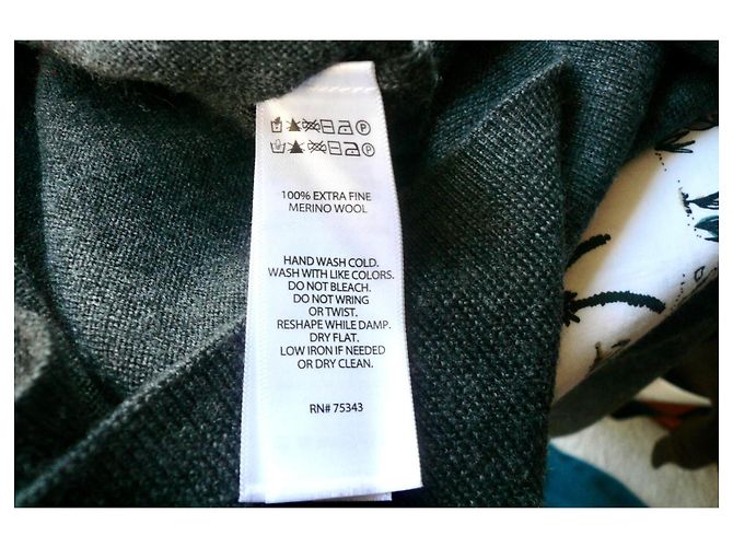 Christian Lacroix Herren Schurwollpullover - Anthrazit Grau - Ansicht 4