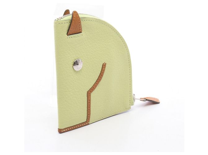 Hermès Cartera Hermes Paddock Jaune Bourgeois Sesame Castaño Verde - vista 2