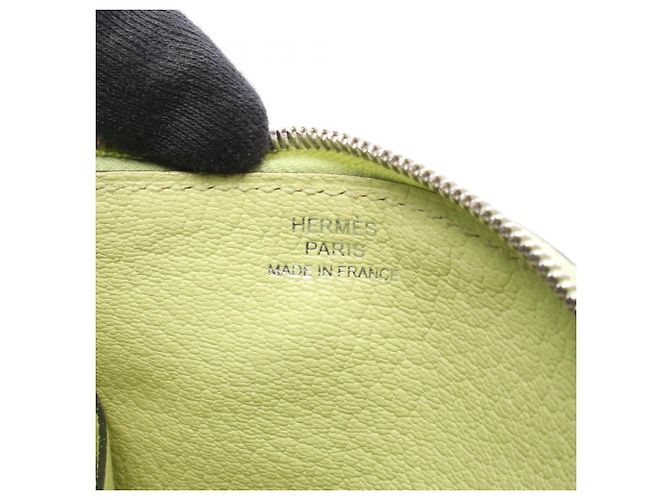 Hermès Cartera Hermes Paddock Jaune Bourgeois Sesame Castaño Verde - vista 4