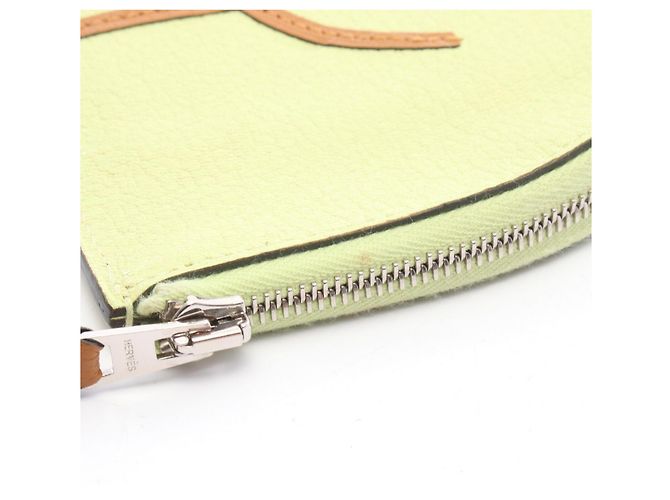 Hermès Cartera Hermes Paddock Jaune Bourgeois Sesame Castaño Verde - vista 7