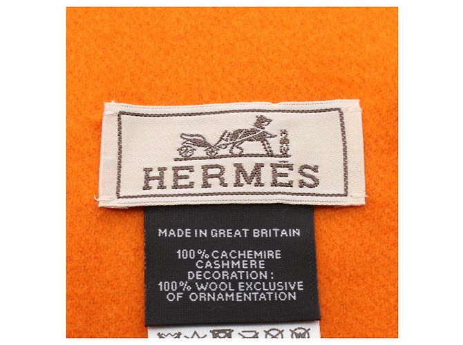 Hermès Hermes Hello Mr. Fariere Cashmere Stole Arancione - vista 2