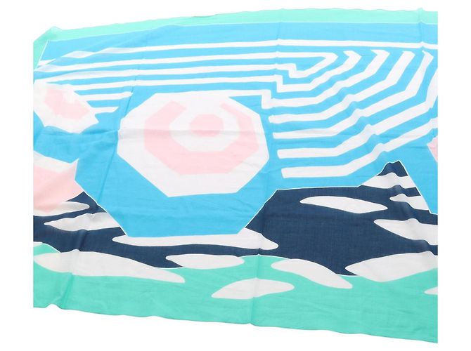 Stola Pareo Hermès in blu e multicolore - vista 2