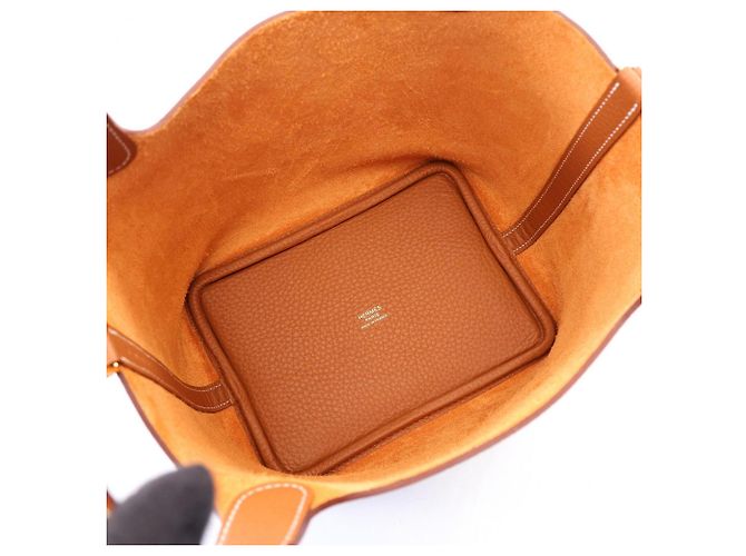 Hermès Sac à main Hermes Picotin Lock PM Gold Marron Doré - vue 3