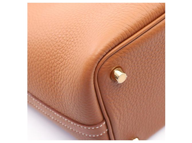 Hermès Sac à main Hermes Picotin Lock PM Gold Marron Doré - vue 6