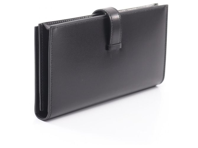 Hermès Cartera larga bi-fold monocromática Hermes Bearn Soufflé Negro - vista 2