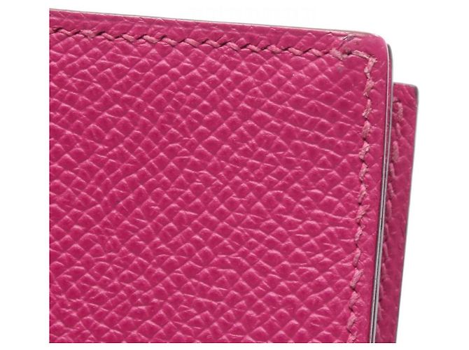 Hermès Hermes Bearn Soufflé Bi-fold langes Portemonnaie Pink - Ansicht 10