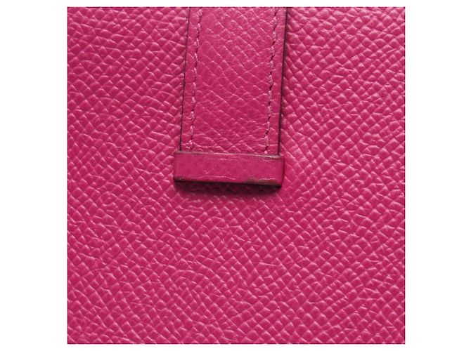Hermès Hermes Bearn Soufflé Bi-fold langes Portemonnaie Pink - Ansicht 11