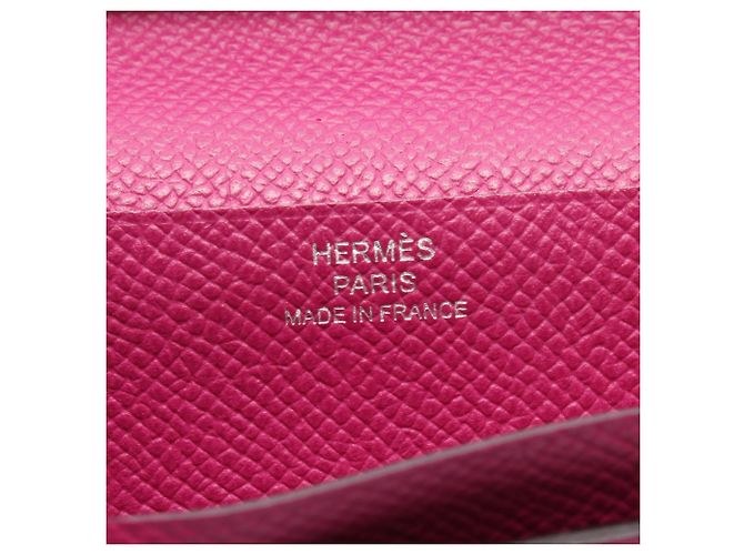 Hermès Hermes Bearn Soufflé Bi-fold langes Portemonnaie Pink - Ansicht 4