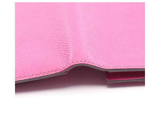 Hermès Hermes Bearn Soufflé Bi-fold langes Portemonnaie Pink - Ansicht 6