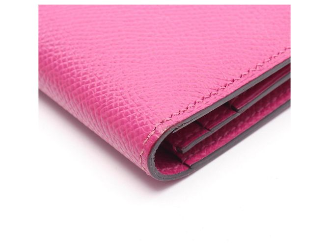 Hermès Hermes Bearn Soufflé Bi-fold langes Portemonnaie Pink - Ansicht 9