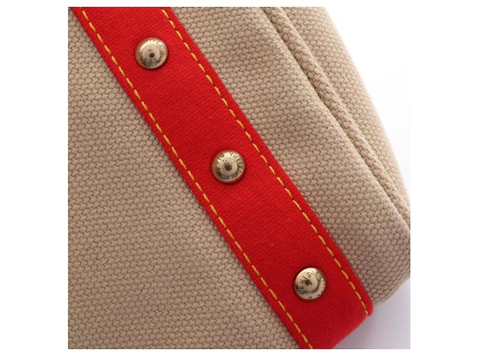 Saco Cabas PM Antigua Louis Vuitton Vermelho Bege - vista 11