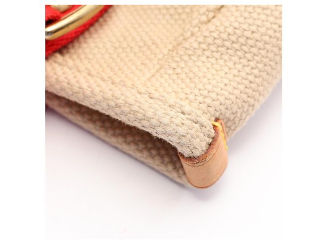 Saco Cabas PM Antigua Louis Vuitton Vermelho Bege - vista 7
