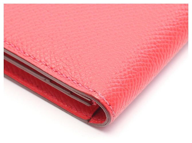 Hermès Hermes Bearn Soufflé Bi-fold Long Wallet Red - view 12