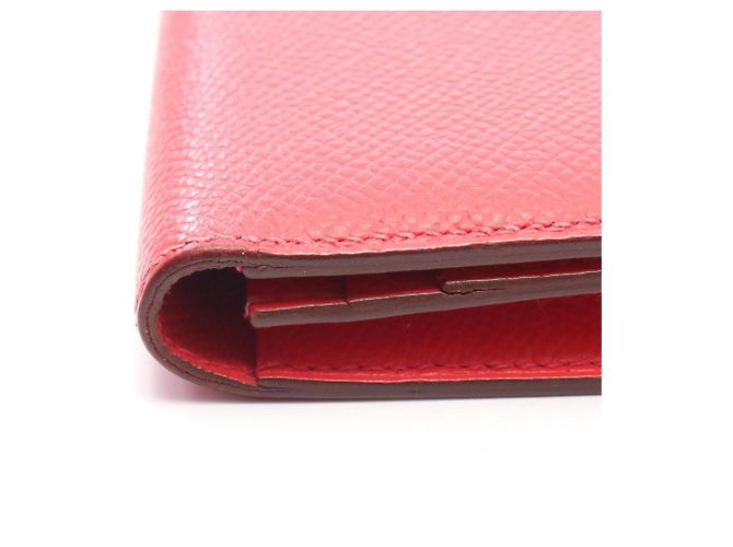 Hermès Hermes Bearn Soufflé Bi-fold Long Wallet Red - view 13