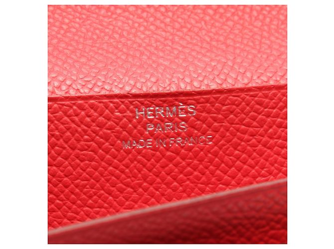 Hermès Hermes Bearn Soufflé Bi-fold Long Wallet Red - view 4