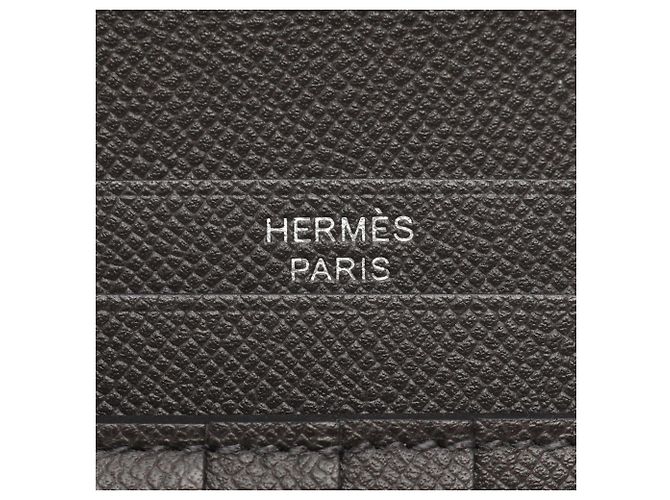 Hermès Portafoglio bi-fold Hermes Bearn Compact Marrone - vista 5