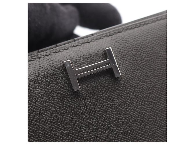 Hermès Portafoglio bi-fold Hermes Bearn Compact Marrone - vista 9