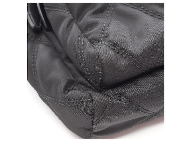 Saffiano Prada TESSUTO IMPUNTU Rucksack/Handtasche Schwarz - Ansicht 5