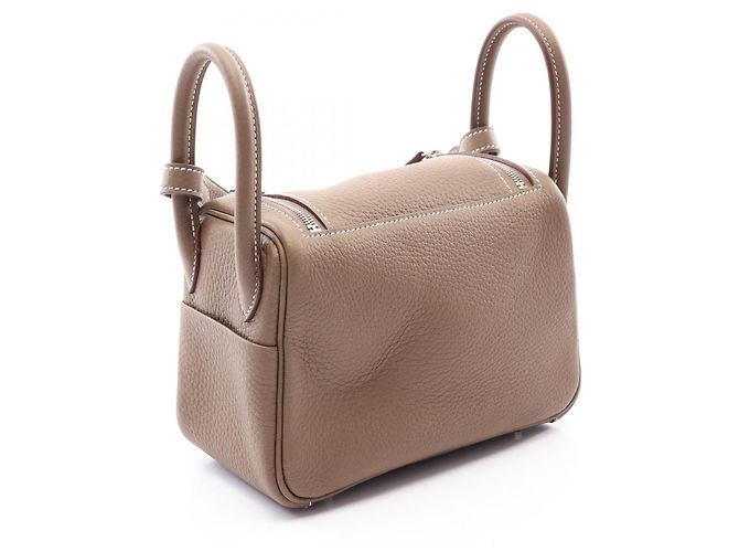 Hermès Borsa a tracolla Hermes Lindy Mini Etoupe Marrone Taupe - vista 2